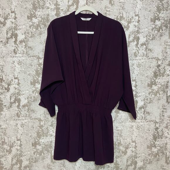 Amanda Uprichard Blakely Mini Dress in Black Cherry - Picture 2 of 5